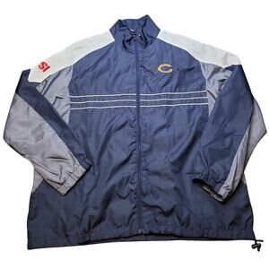 Chicago Bears NFL Reebok Windbreaker Jacket XL Full Zip Navy – EUC